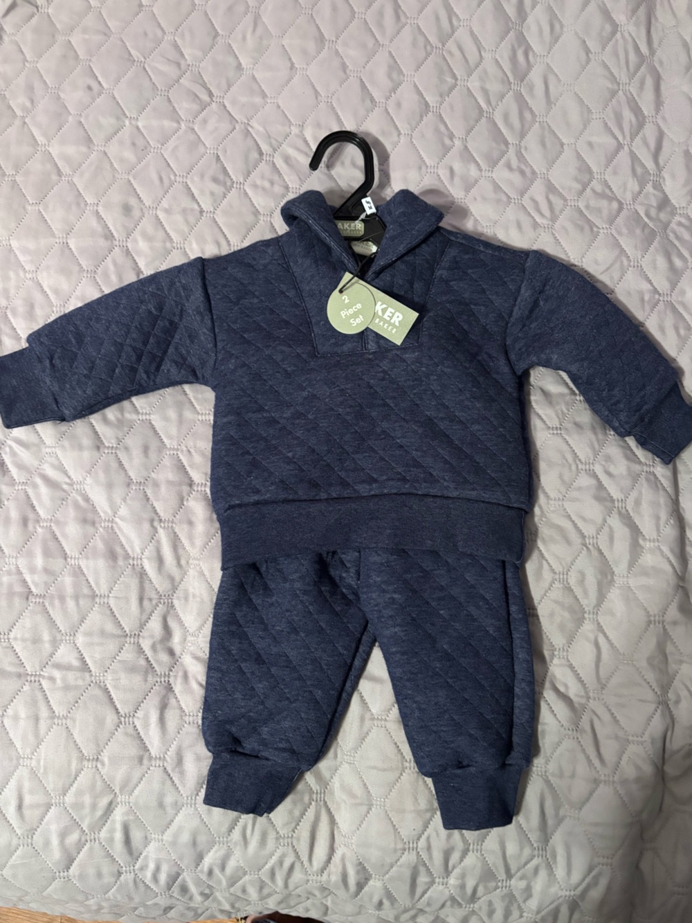 Ted Baker Signature Quilted Navy Baby Jumpsuit